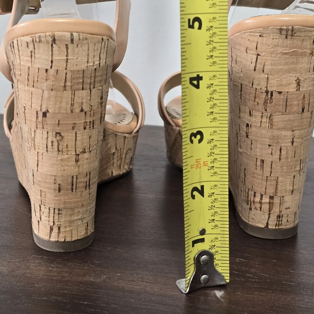 Circus By Sam Edelman Raquel Cork Wedge Sandals Women's Size 10M - Picture 10 of 12